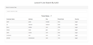Laravel 9 live search by ajax