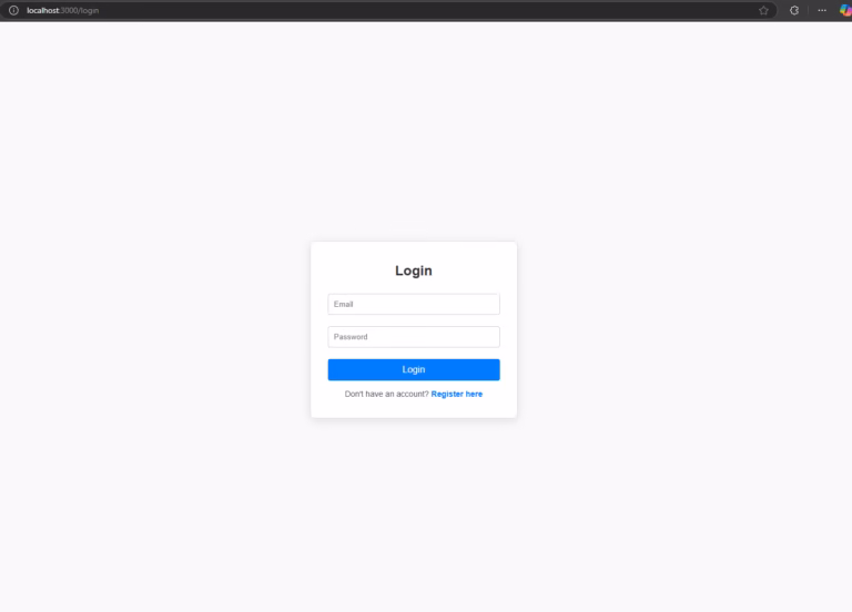 login and registration by react and node js